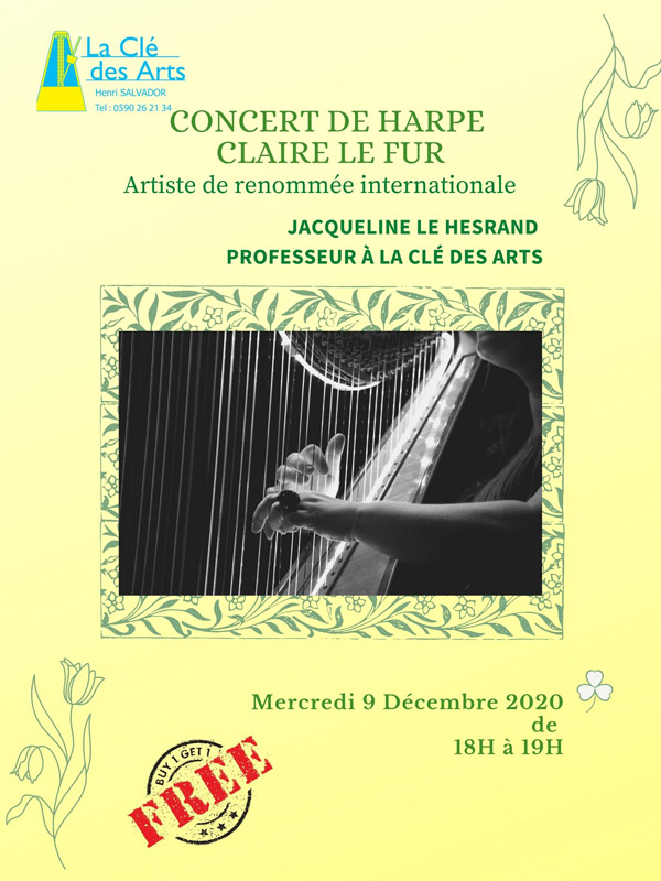 Concert de Harpe avec Claire LE FUR à La Clé des Arts