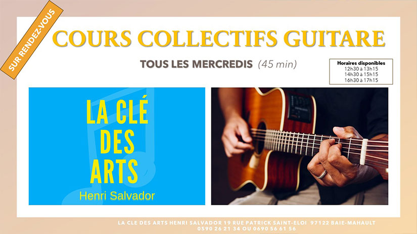 Cours collectifs de guitare - La Clé des Arts