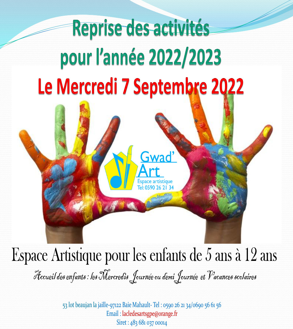 Reprise des activités le mercredi 7 septembre 2022